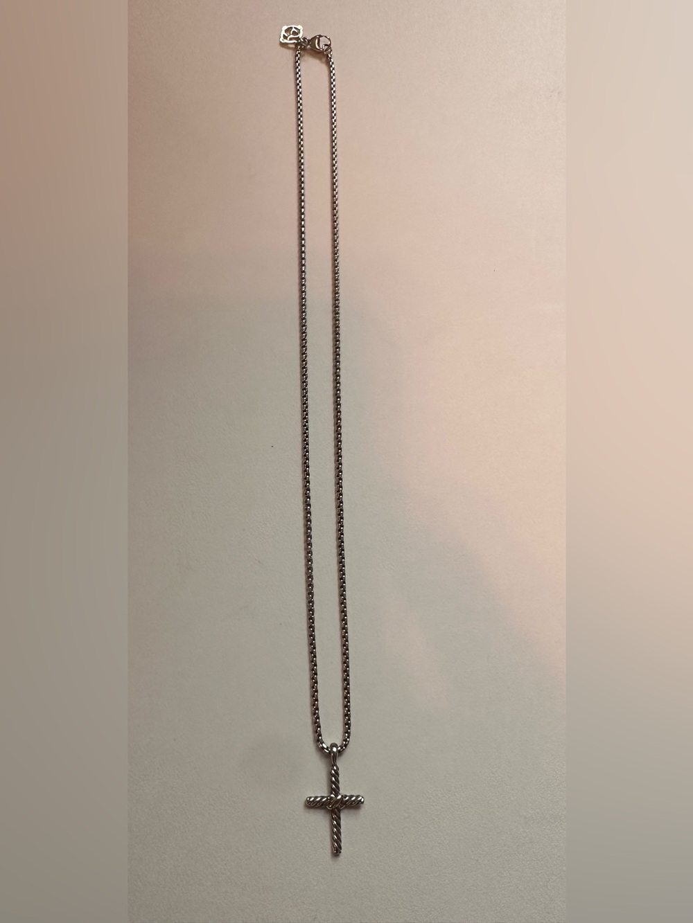 David Yurman đź©¶ Petite X Cross Pendant Necklace - 925 Sterling & Gold- gorgeous! - Picture 3 of 10